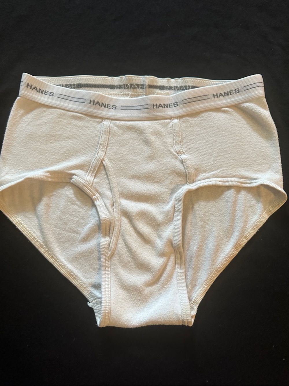 Hanes White Men's Classic Briefs with Branded Elastic Waistband